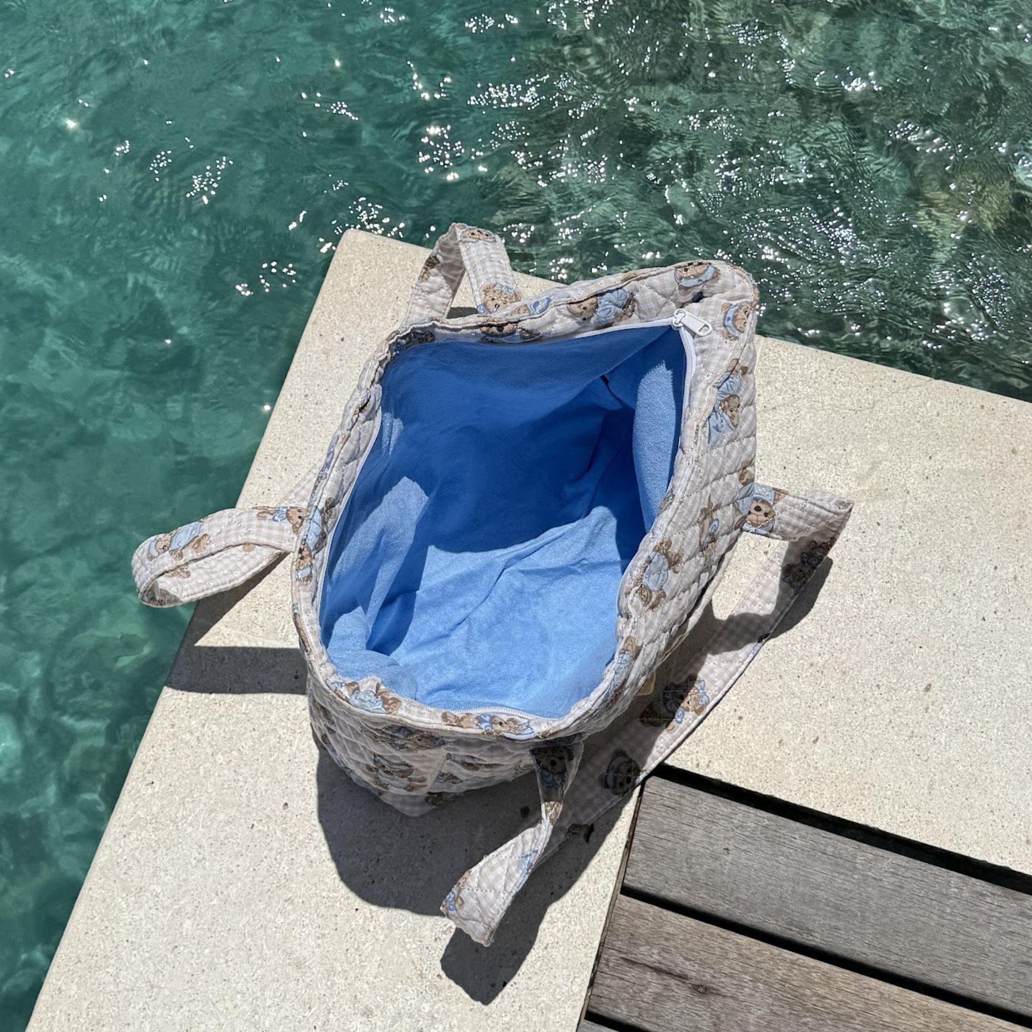 Moon Nude Cuddles Tote Bag Zipper